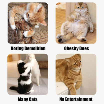 1PC Automatic Cat Chaser Toy Remote Control Adjustable Speed with Bird Sound 2 Fixing Methods Interactive Pet Teaser for Cats