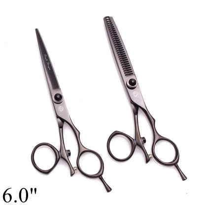 Professional Hairdressing Scissors 5.5" 6" Purple Dragon JP 440C Swivel Thumb Hair Cutting Scissors Barber Thinning Shears Z9019
