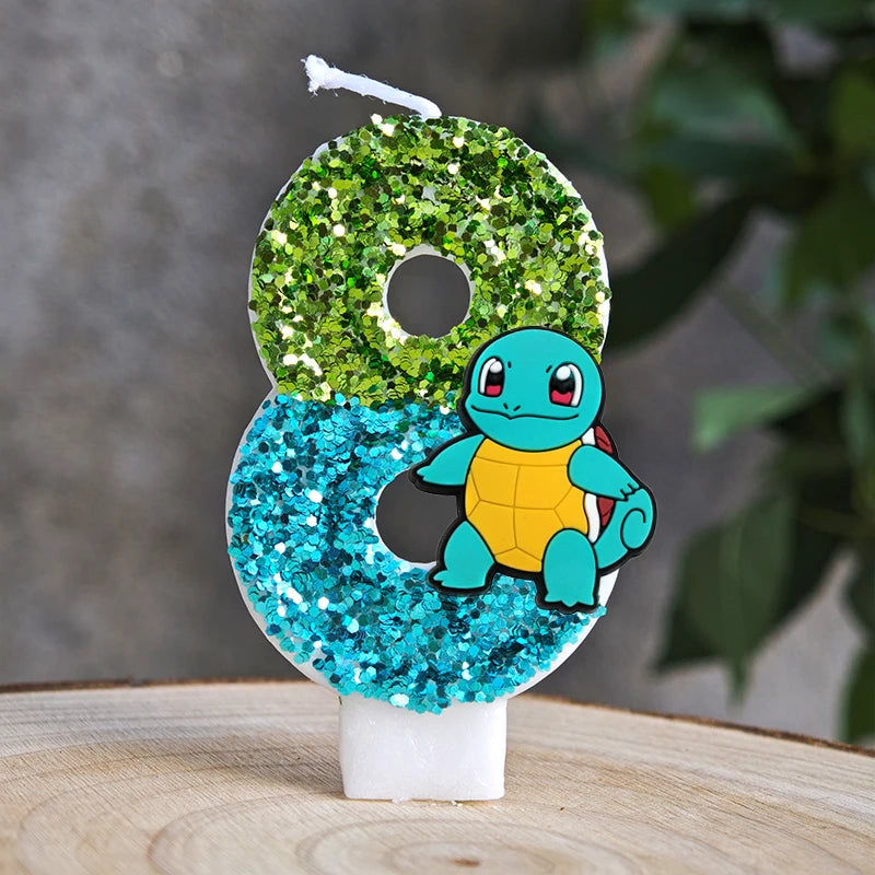 Cute Pokemon Monster Candle Kids Birthday Cake Decoration Cartoon Anime Figure Supplies Party Accessories Christmas Gifts