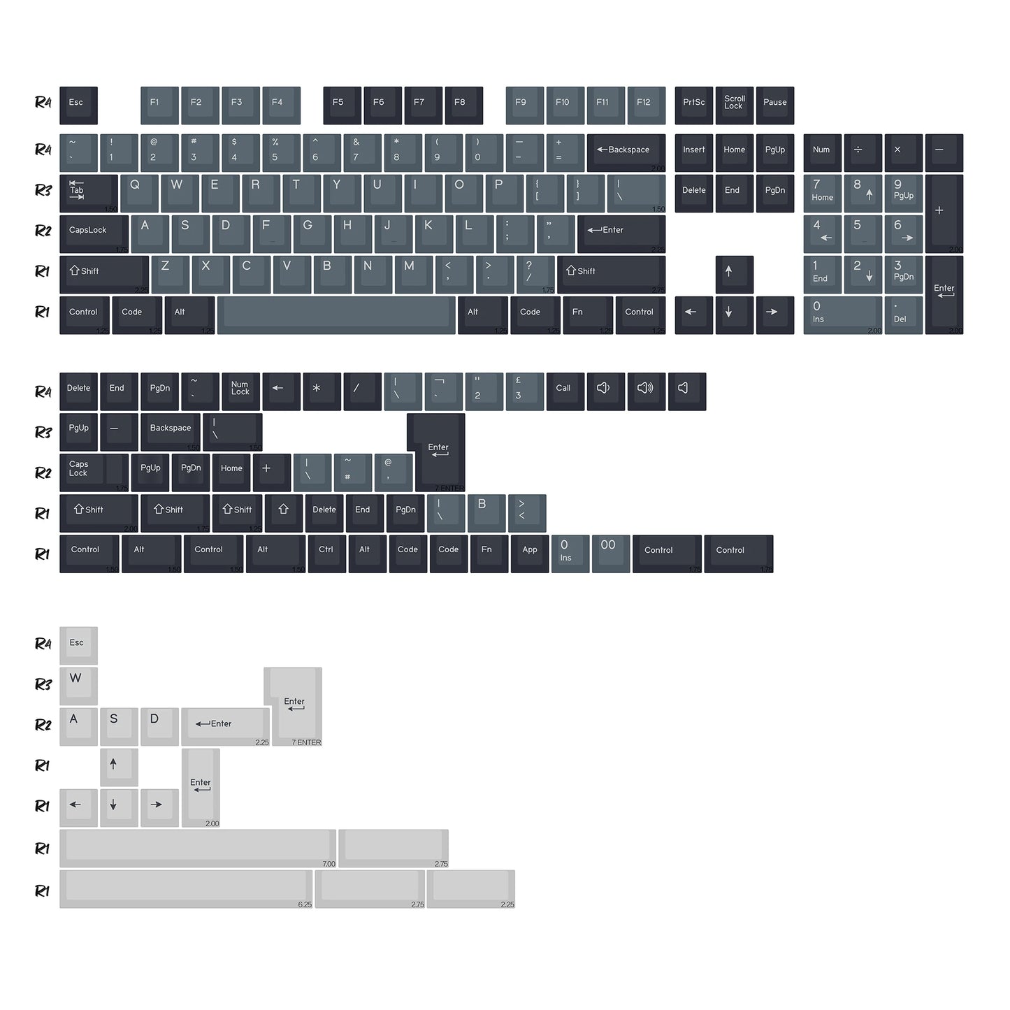 KBDiy GMK Keycap Double Shot GMK Olivia Shoko Jamon WOB Red Samurai Botanical PBT Keycaps Cherry Profile for Mechanical Keyboard