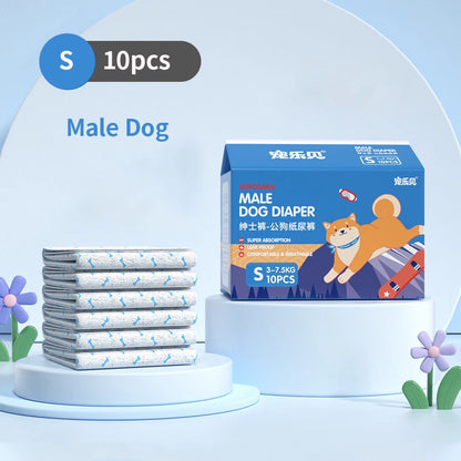 Disposable Dog Diapers 10-Pack 🐶