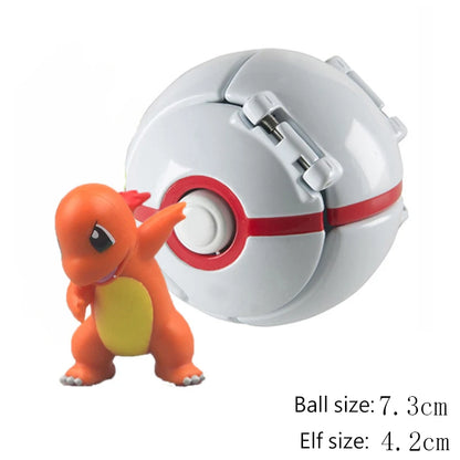 25 Styles Pokeball Figure Anime Figure Pokemon Elf Ball Toy Action Model Pikachu Mewtwo Charmander Kids Birthday Gifts Toys