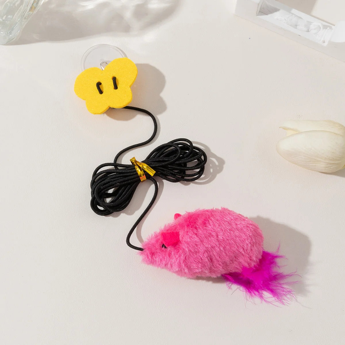 Swinging On The Swing Hanging The Door Cat Teaser Stick Elastic Rope Extendable Cat Toy