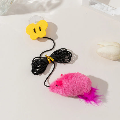 Swinging On The Swing Hanging The Door Cat Teaser Stick Elastic Rope Extendable Cat Toy