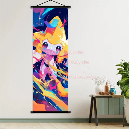 Printed Poster Anime Wall Artwork Gengar Pictures Charizard Painting Canvas Pikachu Hanging Scrolls Home Room Decor