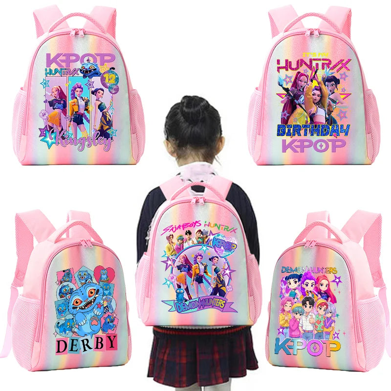 Backpack Rainbow Colors Student Backpackg KPOP Anime Tiger Schoolbag Holiday Gifts