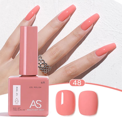 AS 1pc 15ml Bright Yellow Gel Nail Polish Starter Pure Soak Off No Wipe Nail Gel Polish Varnish Suitable For All Seasons