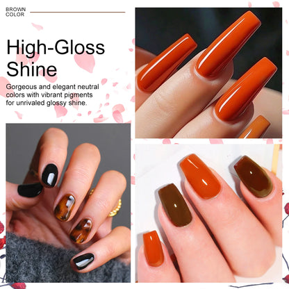 LIMEGIRL 60PCS Gel Nail Polish Art Kit Glitter 8ML Soak UV Semi-Permanent Gel Varn Nail Polish Suitable for Beginners Nail Set