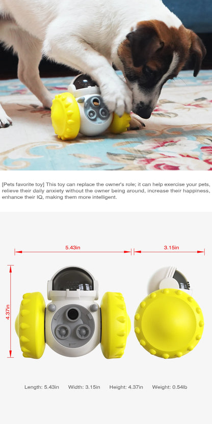 Pet Balance Car Slow Feeder Toy Interactive Treat Dispenser for Dogs Cats Anti-overturn Gravity Move Puzzle Toy Relieve Anxiety