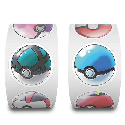 1000/500Pcs Pikachu Sticker Pokemon Roll Stickers Tape Hand Account DIY Decorative Seal Waterproof Cup Sticker Kawaii Gift Toys