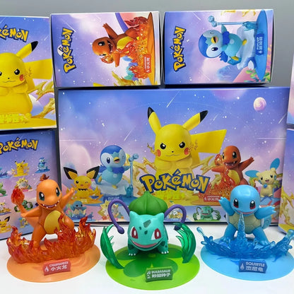 12 style Pok é mon Doll Pikachu Blind Box Anime Models Desktop Decorations Action Figure Collection Pok é mon Toys Birthday Gift