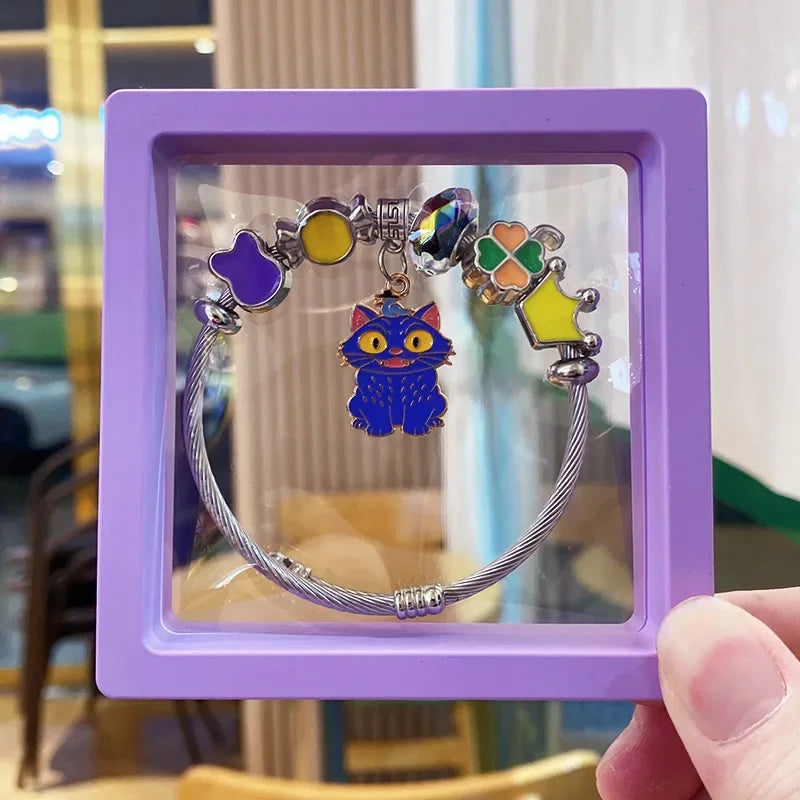 Hot 4Pcs Cartoon Anime Bracelet Set, High-Value Exquisite Bangles Ideal Children's Day Gift for Boys Girls Kids