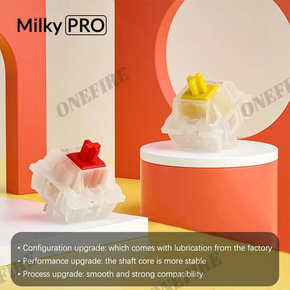 Gateron Milky Pro Linear Mechanical Keyboard Switches