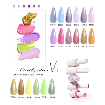 Venalisa VIP4 Nail Gel Polish HEMA/TPO FREE Full Coverage Beautiful Semi Permanent Soak Off UV LED Gel Nail Polish Gel Lacquer