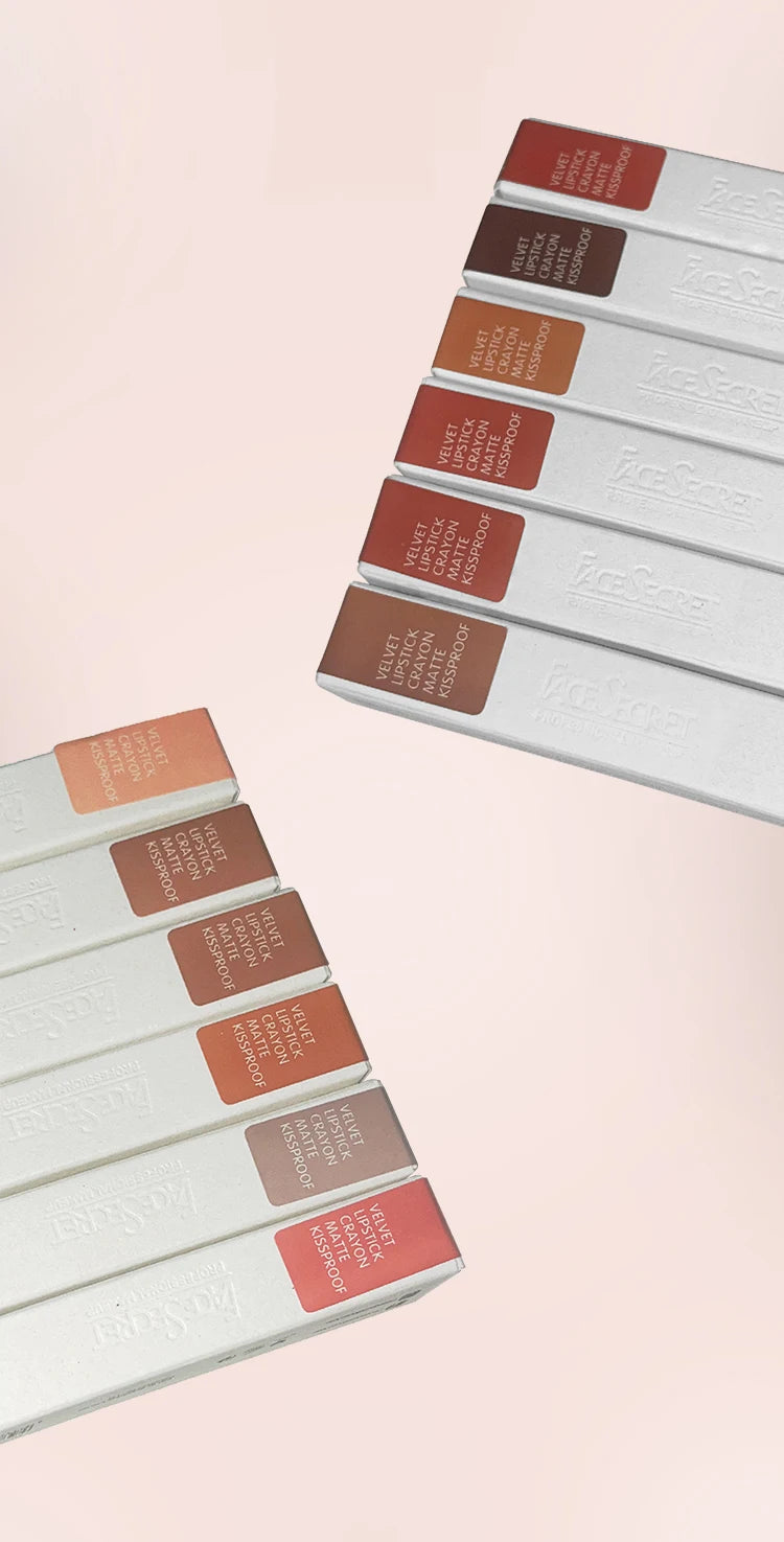 12-Color Matte Lip Pencil Set.