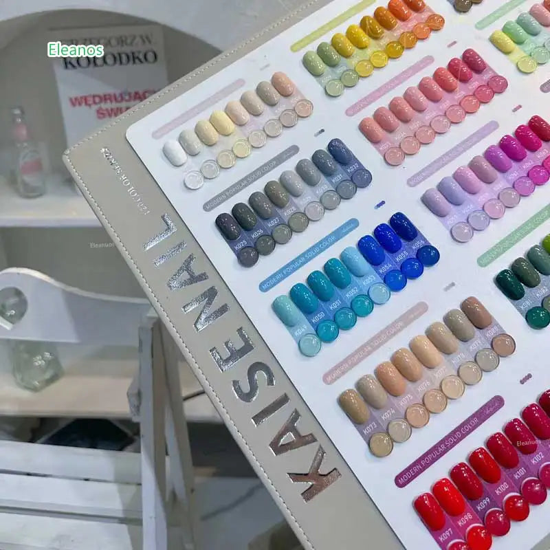 Eleanos 120 Colors Gel Nail Polish Set With Color Card Nail Gel Set Easy Soak Off 15ml TPO Free Gel Polish Nail Salon Profession