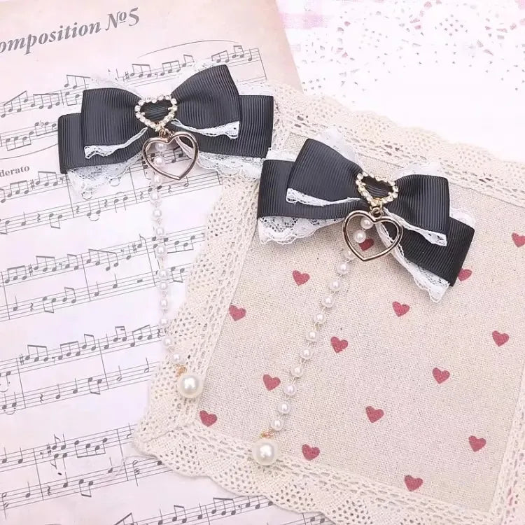 Lolita Hair Bow Clip Set.