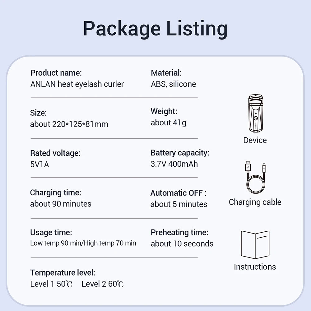 Electric Heated Eyelash Curler.