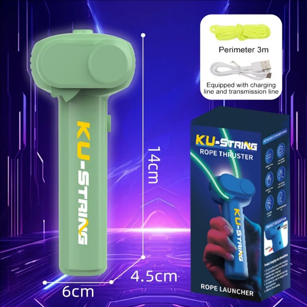 Cat and dog night light rope launcher toy, new and unique, luminous rope, high-speed propelling device.