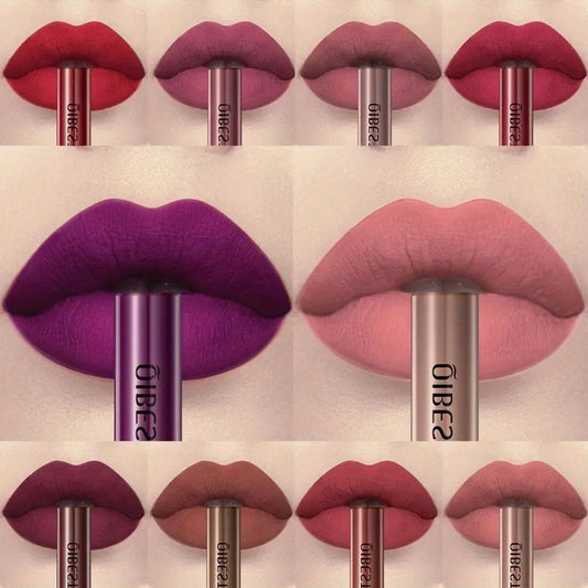 Matte Liquid Lipstick Waterproof Long Lasting Velvet Mate Nude Red Lip Gloss Lint Tube Makeup Cosmetic Lipsticks Lipgloss