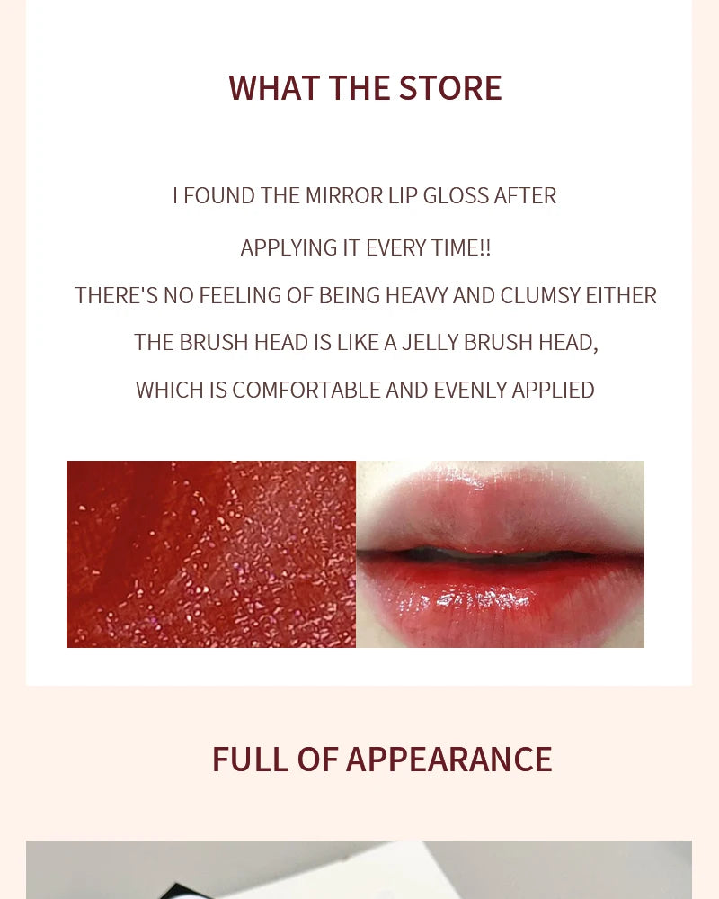 Red Brown Mirror Lip Glaze.