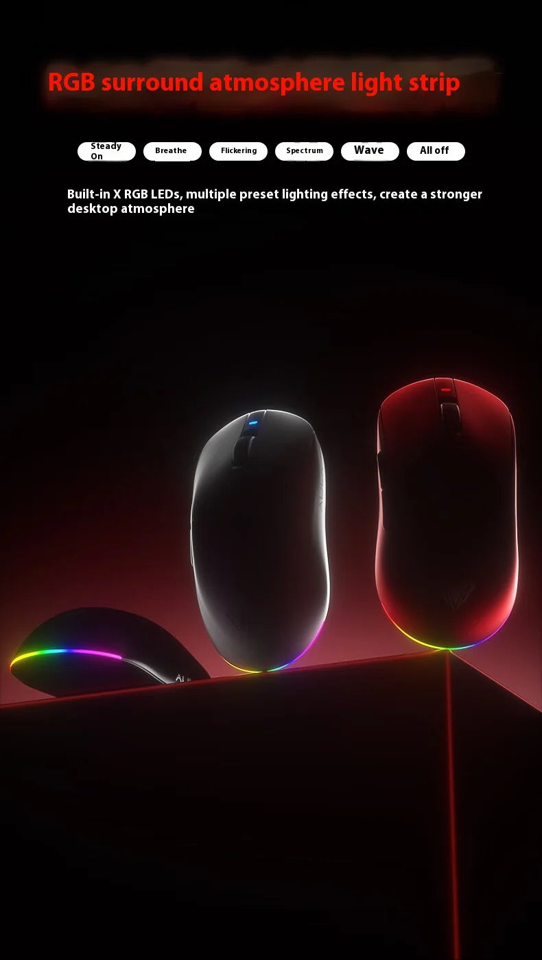 AULA V9 V9+ Wireless Mouse Tri Mode Bluetooth Lightweight Mouse E-sports Gaming Mice Esports Gaming Mice PC Accessories Gifts