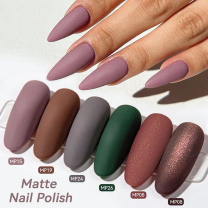 LILYCUTE 7ml Matte Nail Polish - 28 Autumn Colors