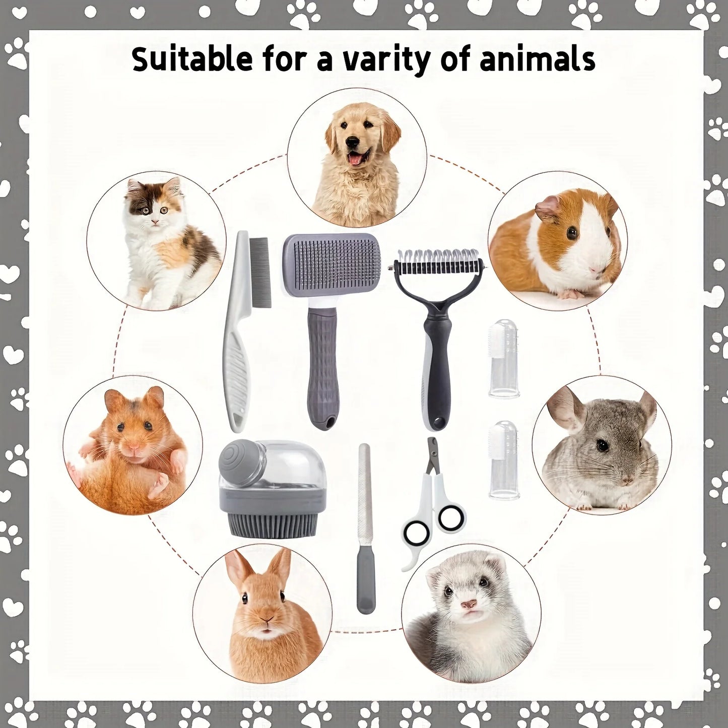 8-in-1 Dog Grooming Kit Set 🐶✨