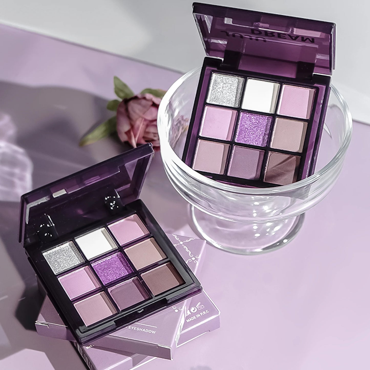 Purple charm dream girl nine-color eye shadow plate smoke purple low saturated pearl matte purple spicy multi-color eye shadow