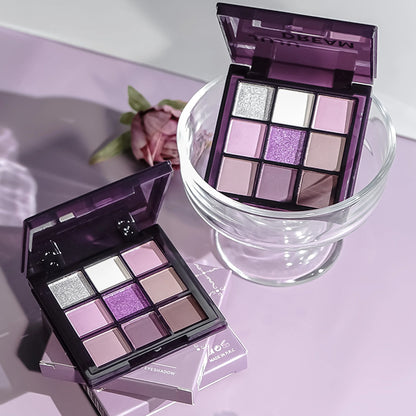 Purple charm dream girl nine-color eye shadow plate smoke purple low saturated pearl matte purple spicy multi-color eye shadow