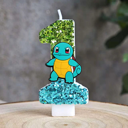 Cute Pokemon Monster Candle Kids Birthday Cake Decoration Cartoon Anime Figure Supplies Party Accessories Christmas Gifts
