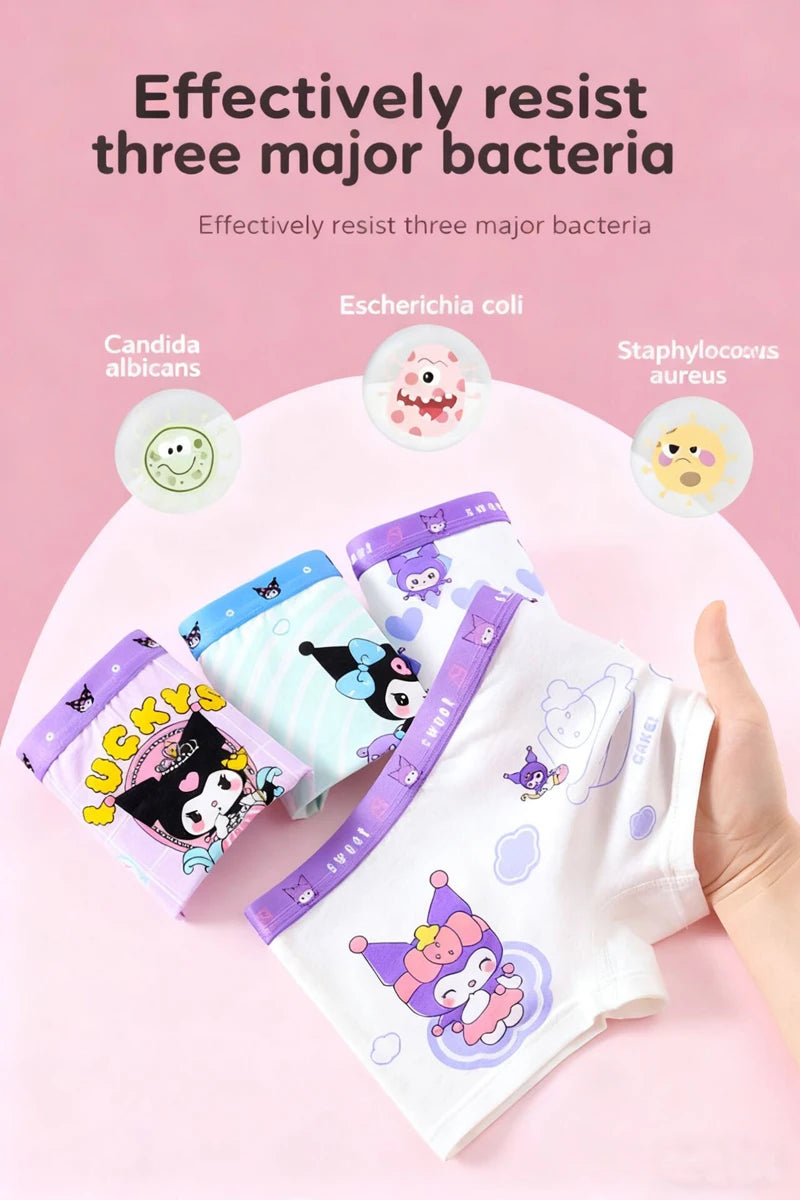 4pcs Pokemon Boys Boxer Underpants Cotton Anime U Pouch Bulge Underwear Cartoon Shorts Kids Cute Breathable Boxer Pants 2-12Y