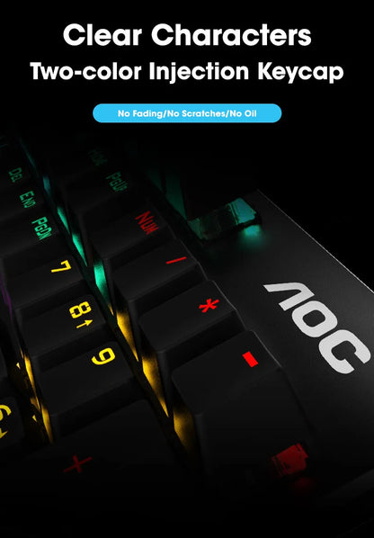 GK410 Professional Mechanical Keyboard: Metal Panel & RGB Backlit Gaming Edition