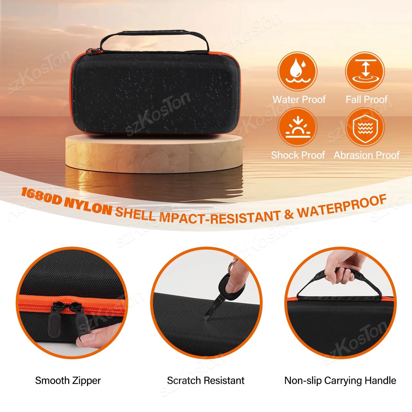Travel Storage Bag Wireless Microphone Case Compatible with JBL 2 Mic Adjustable DIY Foam for Partybox Mic Portable Bag