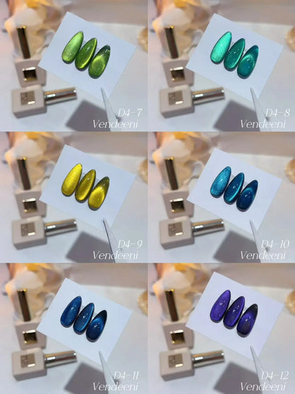 VENDEENI Multicolor 12 colors moonlight cat eye nail gel set Nail Nalon 2025 New hot sale nail art Non-toxic uv gel Wholesale
