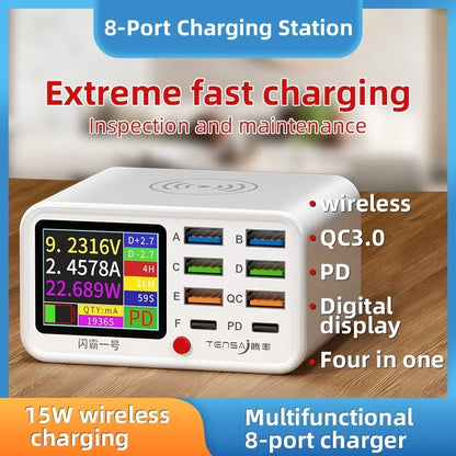 8-Port Wireless Charger Hub.