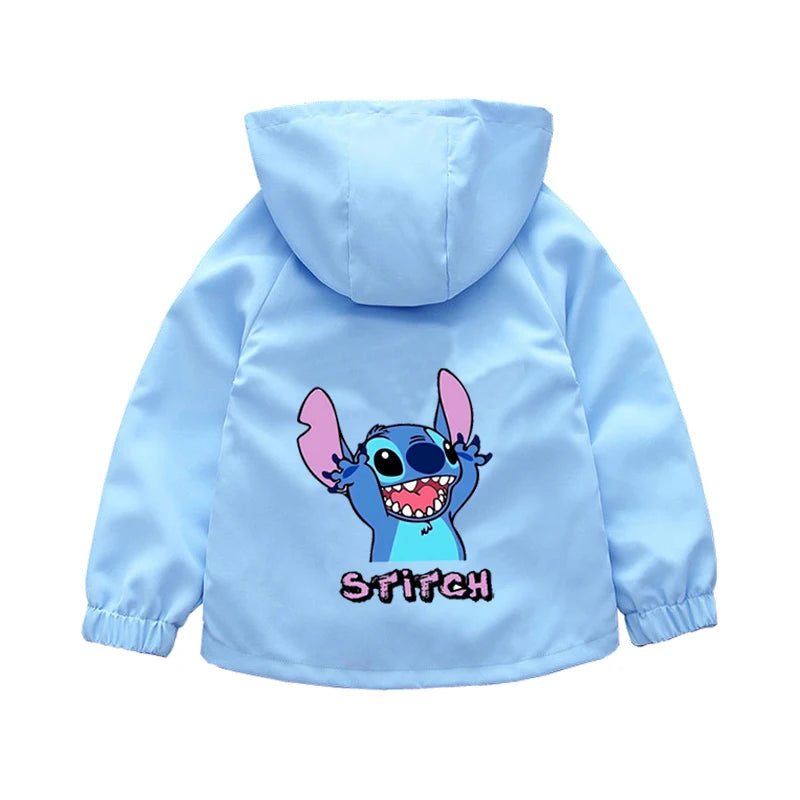 Boys Spiderman Hooded Jackets 1-10 Years Girls Spring Autumn Stitch Print Sports Coats Children Cartoon Outerwear Kids Clothes