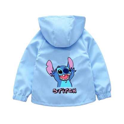 Boys Spiderman Hooded Jackets 1-10 Years Girls Spring Autumn Stitch Print Sports Coats Children Cartoon Outerwear Kids Clothes