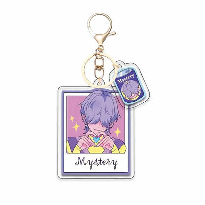 8pcs Girls Group Anime Fans Backpack for School & Outdoor, Double-Sided Spray Acrylic Keychain Lovely Gift for Frien