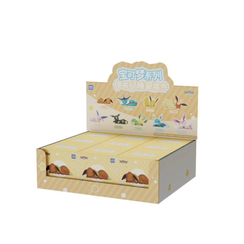 New In Stock Pokemon Eevee Sleeping Position Series Blind Box Sylveon Umbreon Flareon Jolteon Anime Desktop Decoration Model Toy