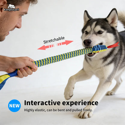 Durable Snake Shaped Dog Rope Toy Interactive Floating Pet Chew Toy for Teething Training Tug of War 3 Sizes