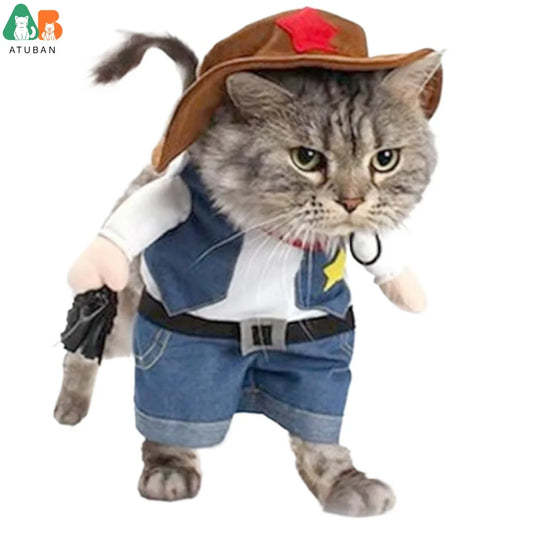 Pet Cowboy Halloween Costume Outfit 🤠🐾