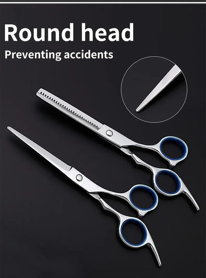 Professional Hairdressing Scissors Stainless Steel Cutting Thinning Barber Shear for Home Salon Use
