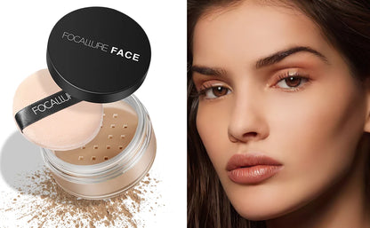 Focallure Face Loose Powder 3 Colors Ultra-Light Perfect Finishing Makeup Powder Waterproof Translucent Setting Powder Cosmetic
