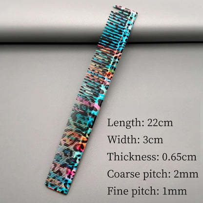 Hair Cutting Comb With Scale Cyan Yellow Ruler Haircut Combs Barber Shop Hairdressing Hairbrush Salon Styling Tools Y0521