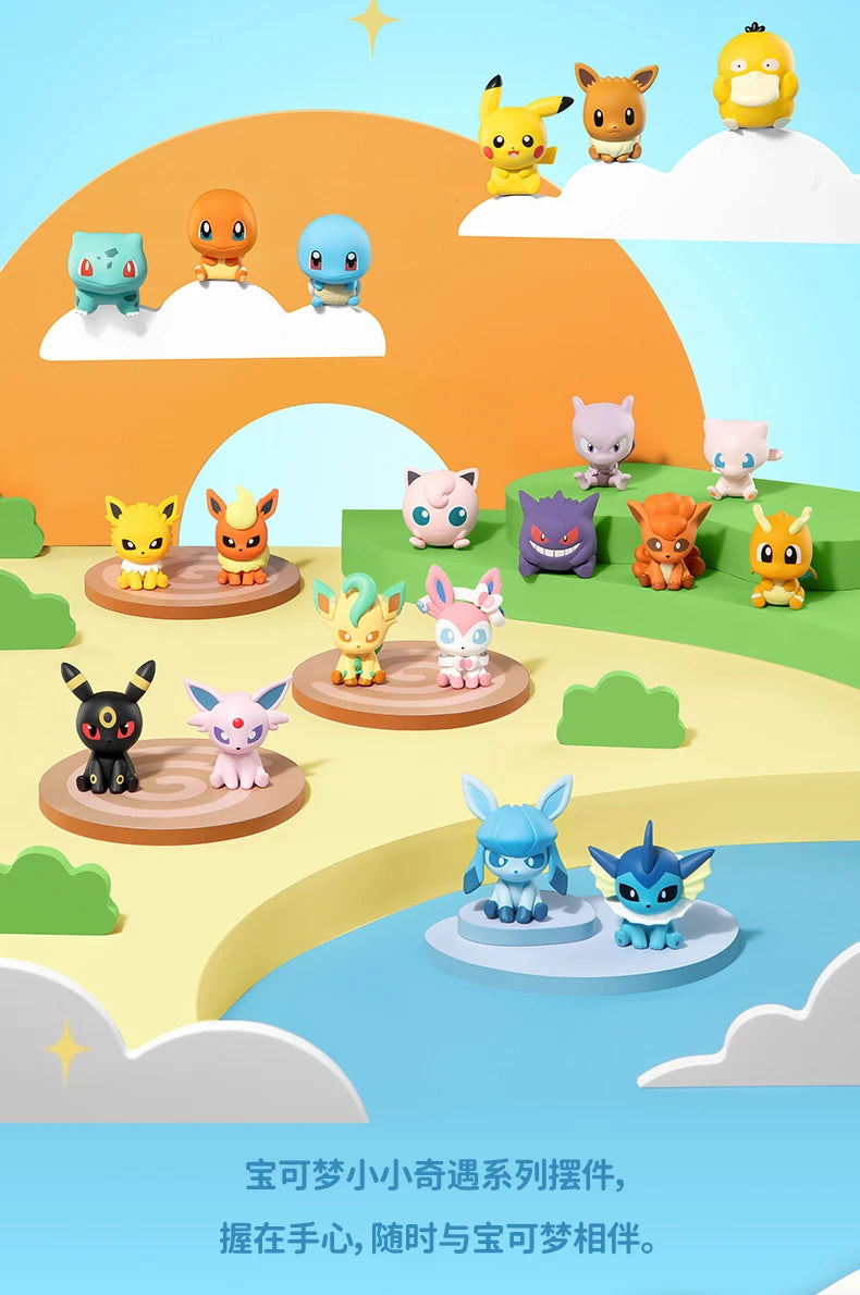 Pokemon Anime Blind BOX Poke Ball Action Figures Gengar Mewtwo Mini Mew Dolls FUNISM Original Genuine Model Ornament Toys Gift