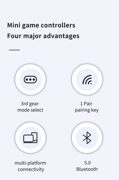 Mini Gamepad Gaming Control Bluetooth For iPhone Android PS4 PS3 Switch Xbox Mobile IOS PC TV Controller Wireless Game Pad Phone