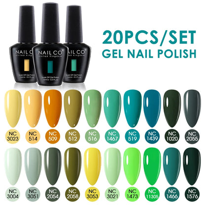 NAILCO 15ml 30/20/10pcs/Set UV Gel Nail Polish Semi Permanent Esmalte Vernis LED Gel Varnish Soak Off Nail Art All For Manicure