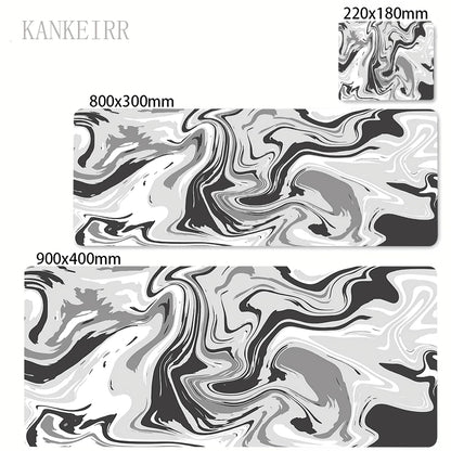 Computer Mouse Pad Strata Liquid Gaming Accessory Mousepad Black White Large Desk Mat Gamer Rubber XXL 50x100 Mause Carpet Run