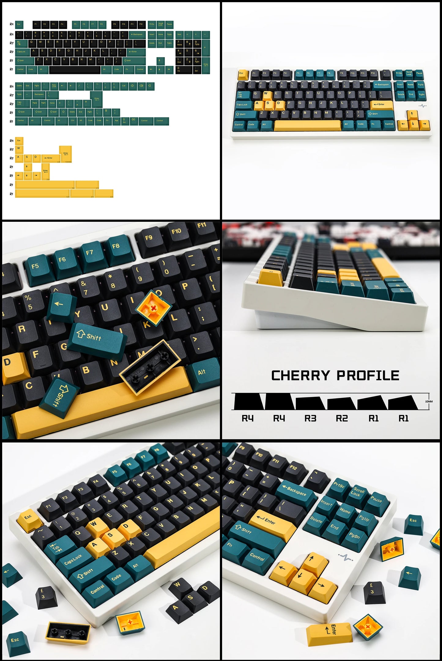 KBDiy GMK Keycap Double Shot GMK Olivia Shoko Jamon WOB Red Samurai Botanical PBT Keycaps Cherry Profile for Mechanical Keyboard
